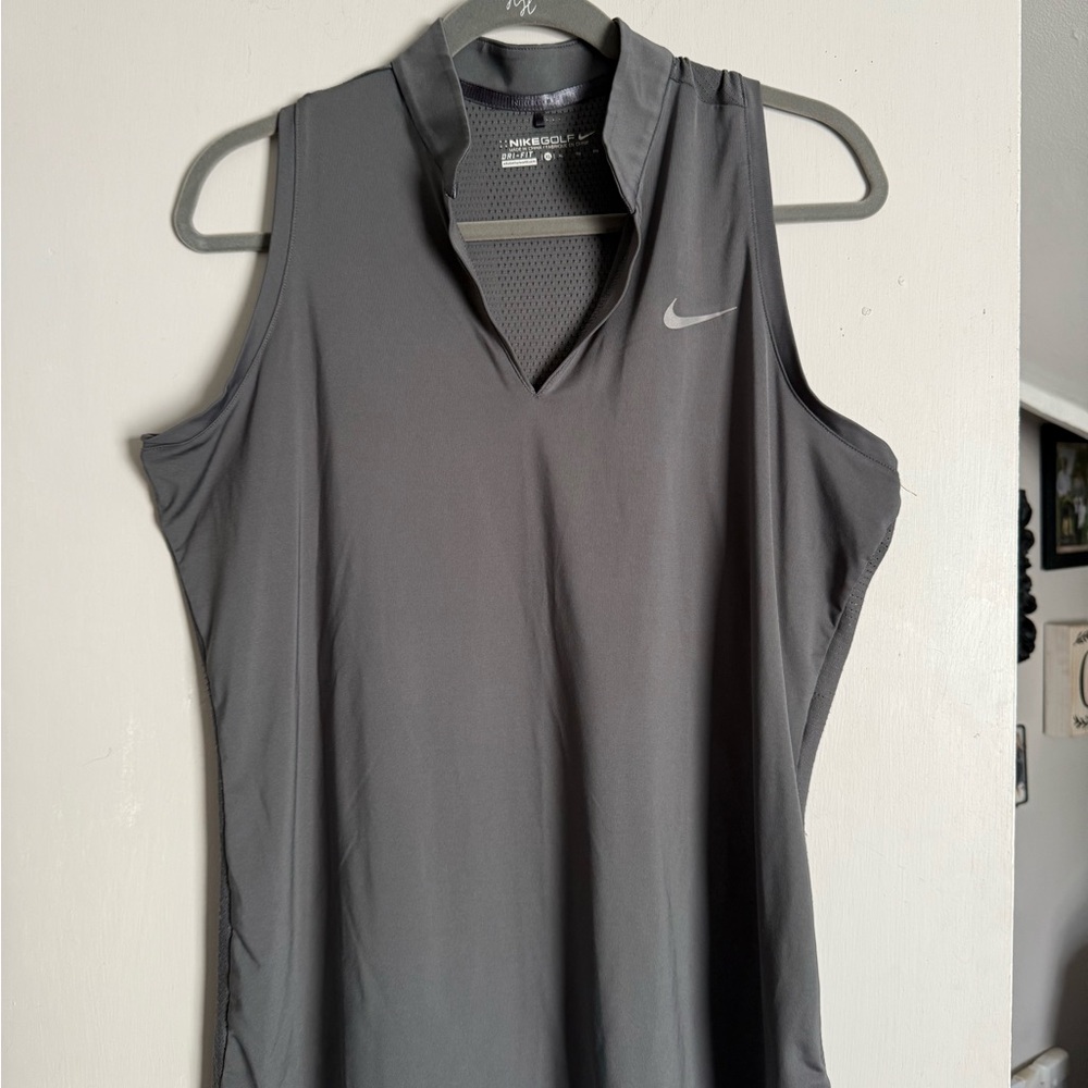 Nike Charcoal Gray Sleeveless Golf Polo